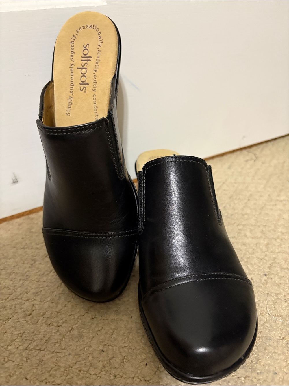 Softspots Leather Clog Black